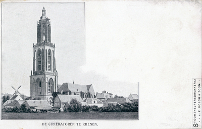 11974 Gezicht op de Cunerakerk te Rhenen, uit het zuidwesten, vóór de brand van 1897.